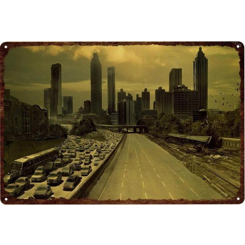 Metal Tin Poster The Walking Dead Movie Metal Sign Plaque Poster for Bar Club Wall Decor Retro Home Vintage Wall Plate Pendant