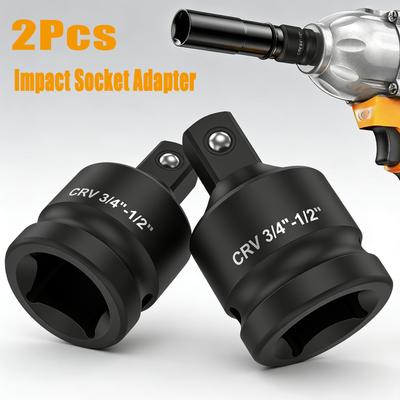 2Pcs Impact Socket Adapter Reducer Extension Set Socket Drill Adapter Turns Power Drill Into High Speed Nut Driver Wrench Tools