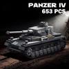 Vojenský střední tank Panzer IV Sd.Kfz.161 Stavebnice Model Druhá světová válka Pěchotní tank Montážní kostky Hračky Dárek pro dospělé