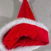 Christmas Santa Hat Kids Adult Santa Claus Plush Hat Women Men Unisex Red Velvet Fluffy Xmas Hat Holiday Party Costume Supplies