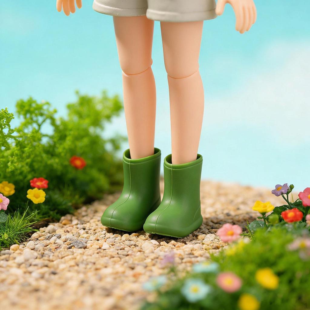 Doll Miniature Shoes Flexible Nonslip Rain Boots Toy Costume Replacement Silicone Handmade