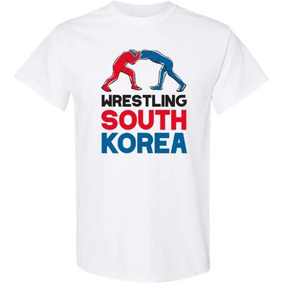 South Korea Wrestling - Summer Games Sport Event Athletics T Shirt - Small - White