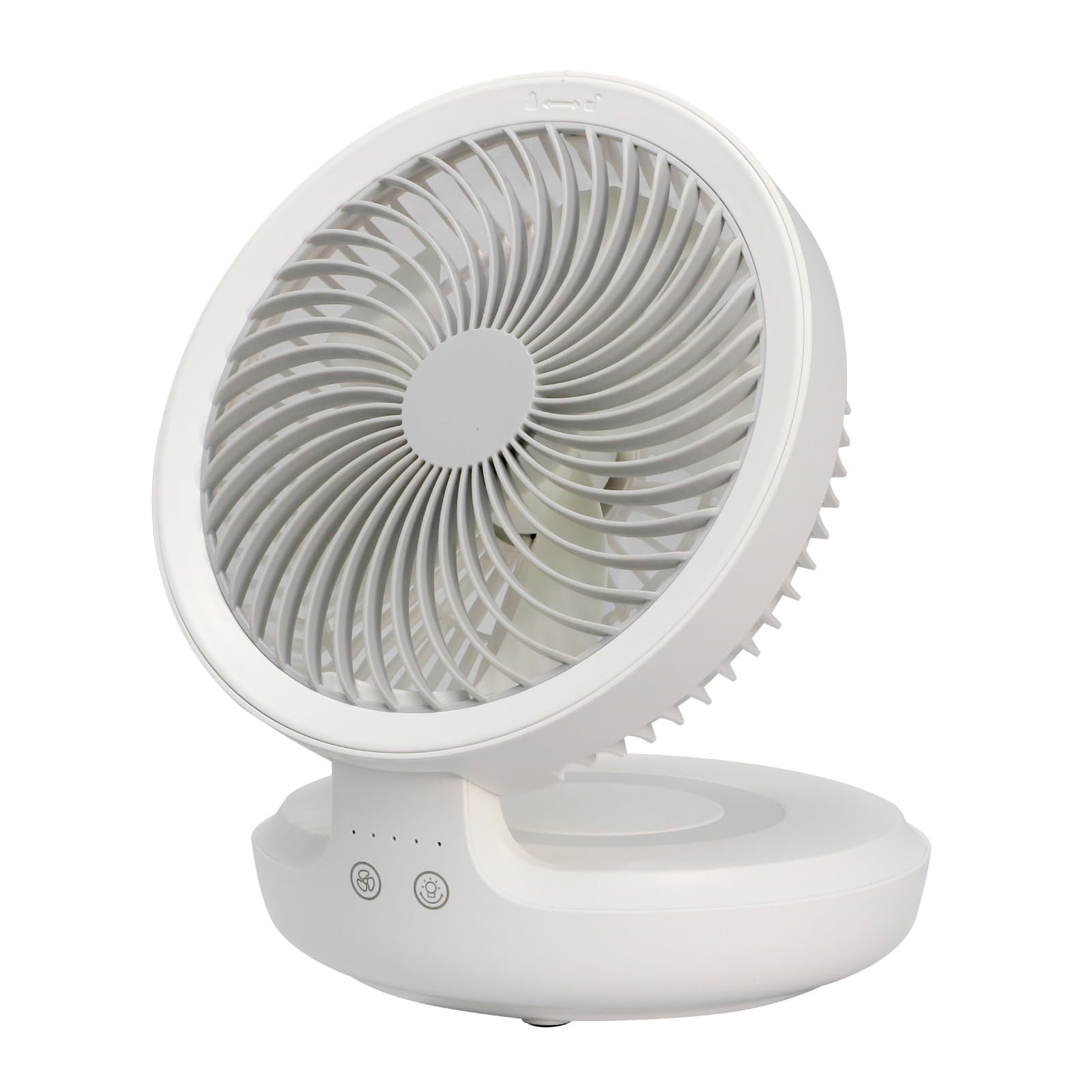 

SK Japan Rechargeable Folding Desk Fan, Wall-Mountable, Circulator, White, Oscillating DC Motor