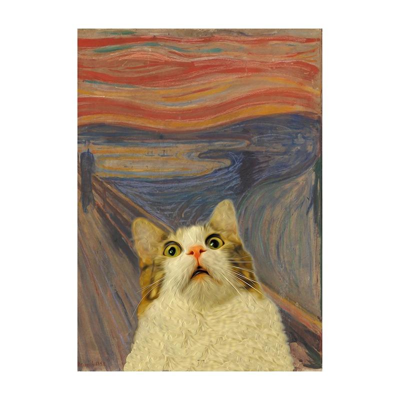 

Коллаж из лент Картина на холсте Застенчивая девушка Плакат и печать Классный поцелуй Настенная картина для гостиной Украшения для дома 21cm×30cm NoFrame