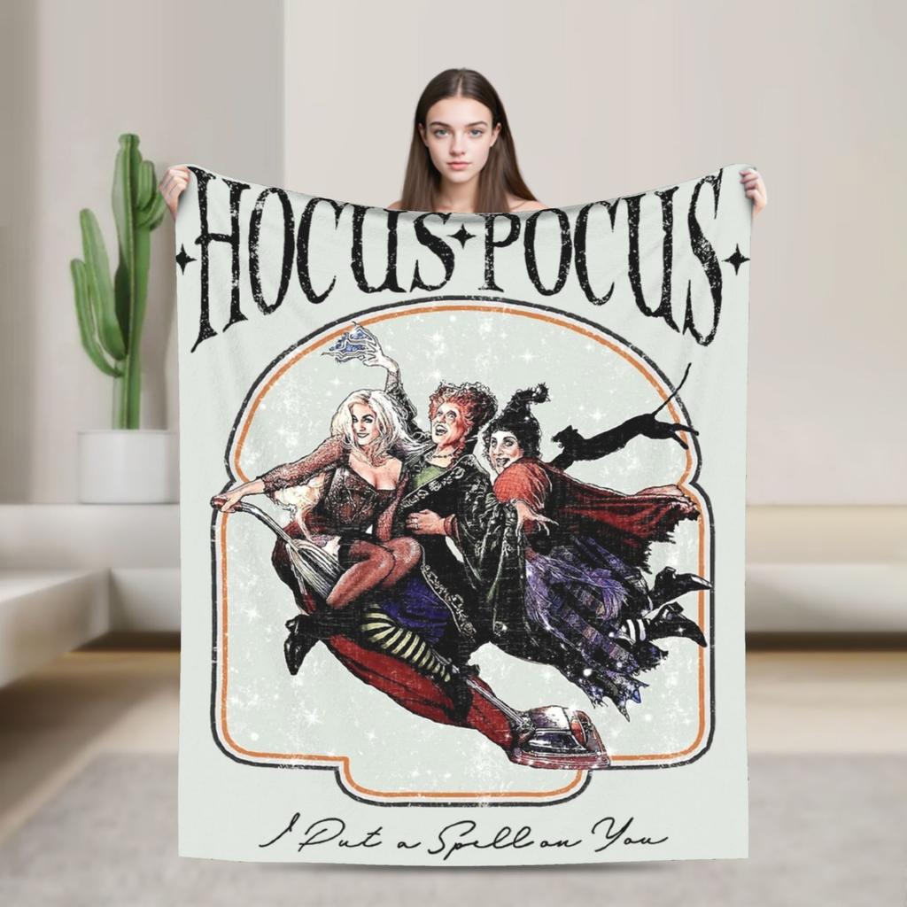 Hocus Pocus Sublimation Blankets Flannel Winter Multi-function Lightweight Thin Throw Blanket for Sofa Outdoor Rug Piece