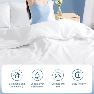4Pcs/Set Bed Sheet Set Ultra-Elastic Stretchable Prevent Sliding Moving Disposable Sheet Quilt Cover Pillowcase Set