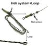 2st Carp Fishing Rig Line Heli Leadcore Leader 100cm/45lb Camo Green/Camo Brown För Karp Helikopeter Rig Tillbehör Tackle