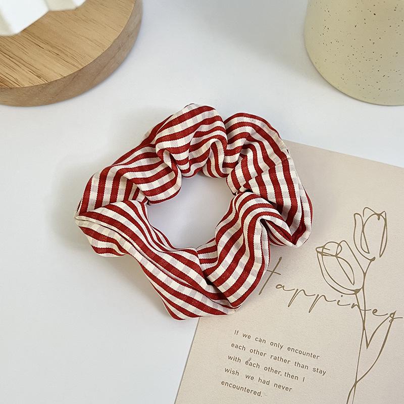 Christmas Red Plush Scrunchie: Cute Autumn Winter Hair Accessory