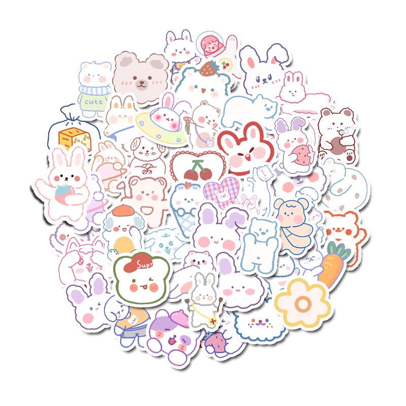 Cute Cartoon Animal Planner Stickers - 90 Sheets for Journals, Diaries, and Phones
