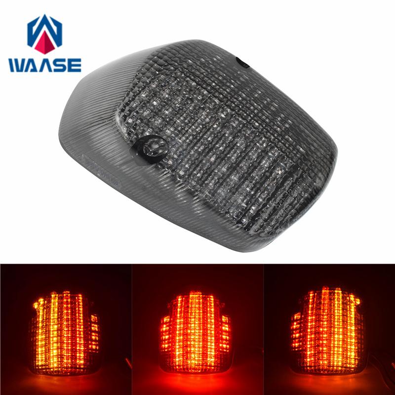 waase For Honda SHADOW DELUXE 750 1998 1999 2000 2001 2002 2003 E-Mark Rear Tail Light Brake Turn Signals Integrated LED Light