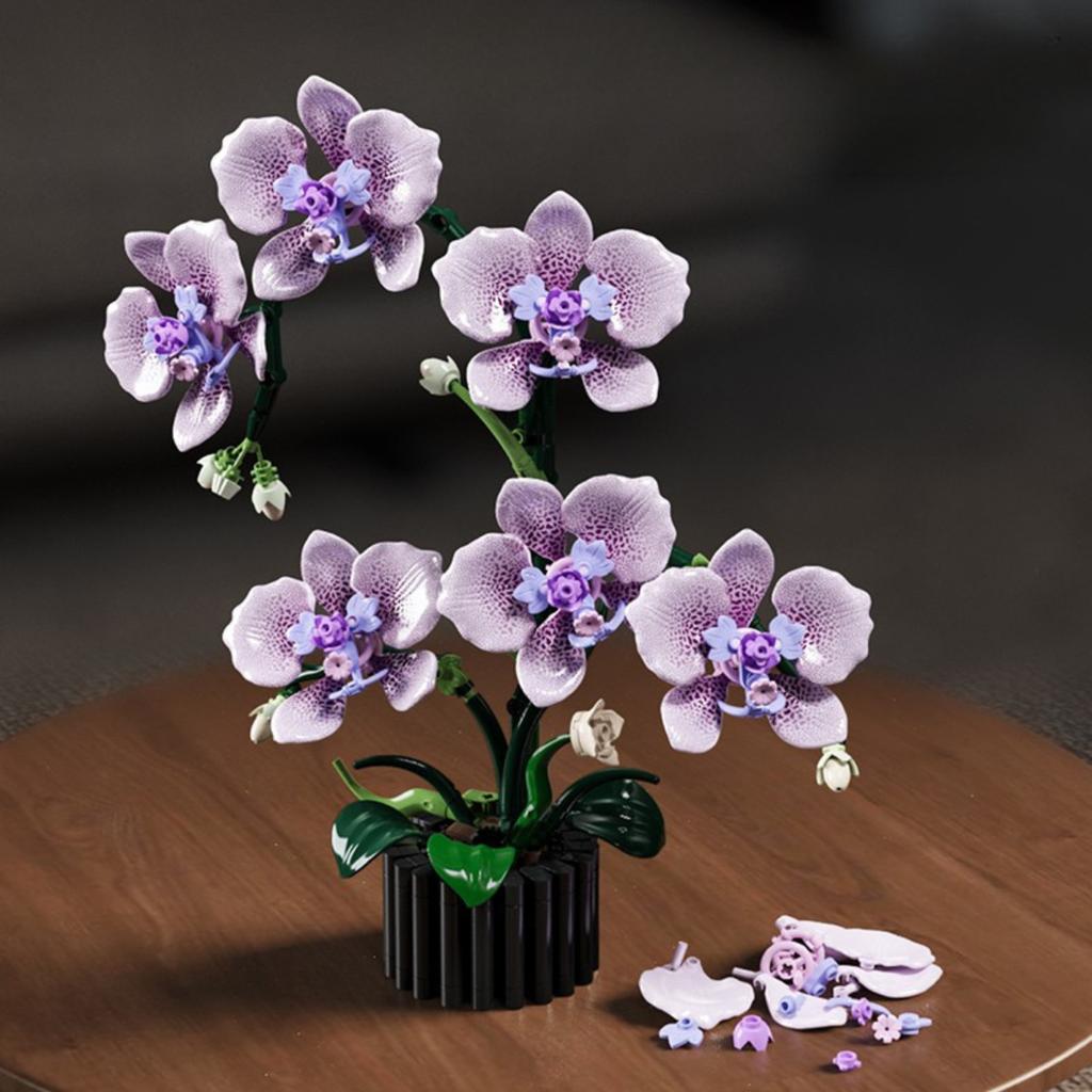 MJI 13115 Blocks - Orchid Flower, 619 Pieces - Decorative Orchid Model