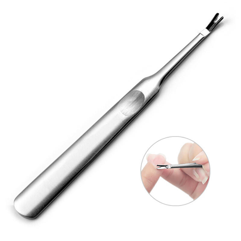 Stainless Steel Cuticle Pusher Trimmer Remover Pedicure Manicure Nail Art Tools