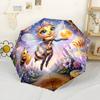 Bee Magic Garden Automatischer Outdoor-Regenschirm mit 8 Speichen, Langlebiger Kunststoff & Eisen, Robuster Alltags-Regenschirm, Stilvolles Accessoire, Stilvolles Geschenk für Frauen