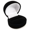 [A0149] - Black Velvet Ring Box - 55x50x40 Mm