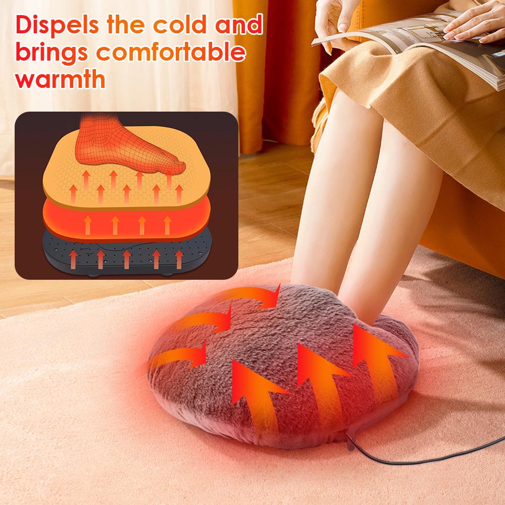 Plush Electric Foot Warmer: USB-Powered Heated Winter Shoes for Cozy Feet
