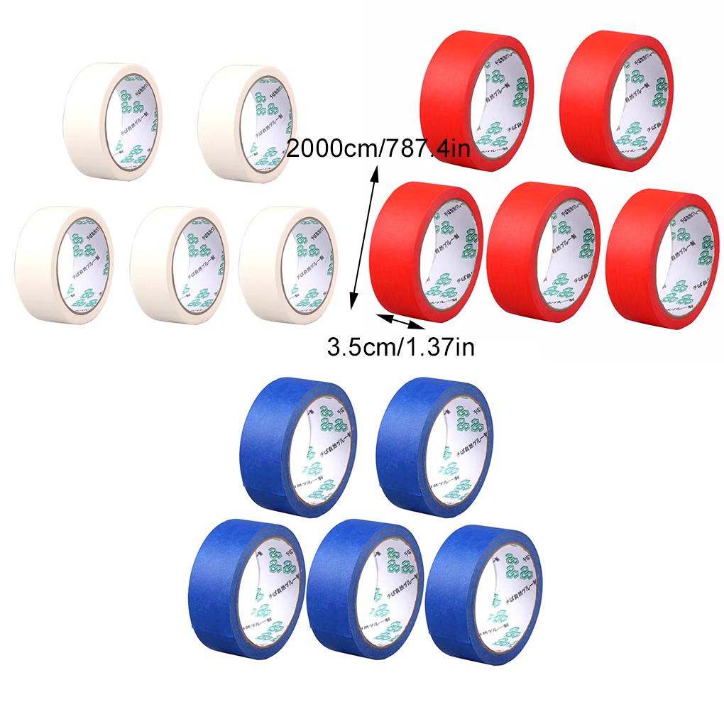5 buc bandă de mascare din hârtie pentru broască, pentru pictură, bandă albastră pentru pictori, pentru decorarea interioară, bandă DIY