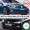 Fit for VW Polo Mk6 Typ AW Standard TSI TDI 2018 2019 2020 2021 2022 Front Bumper Splitter Lip Diffusers 3pcs