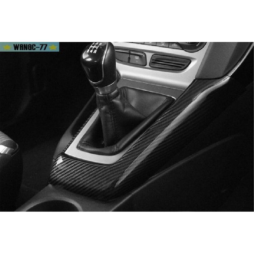 1p For Ford Focus ST RS 2012-2014 ABS Carbon Fiber Console Gear Shift Frame Trim