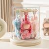 Transparent Rotating Display Box for Labubu Pendant Display Cabinet Large Capacity Dustproof Plush Doll Blind Box Display Case