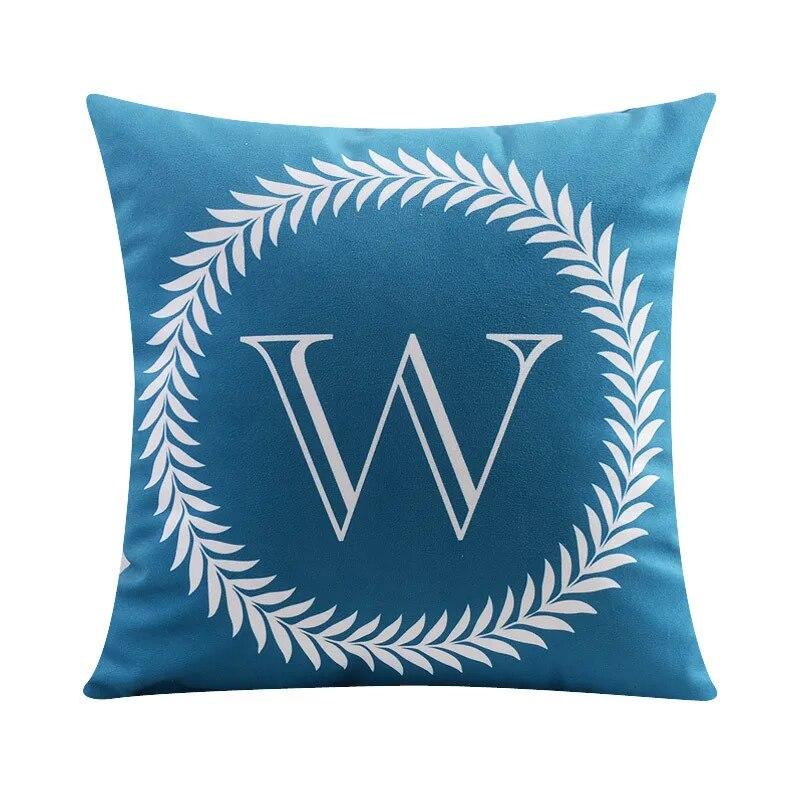 45*45CM 26 English Letters Plush Pillowcase Wedding Party Festival Decoration Sofa Office Seat Car Cushion Cover Home