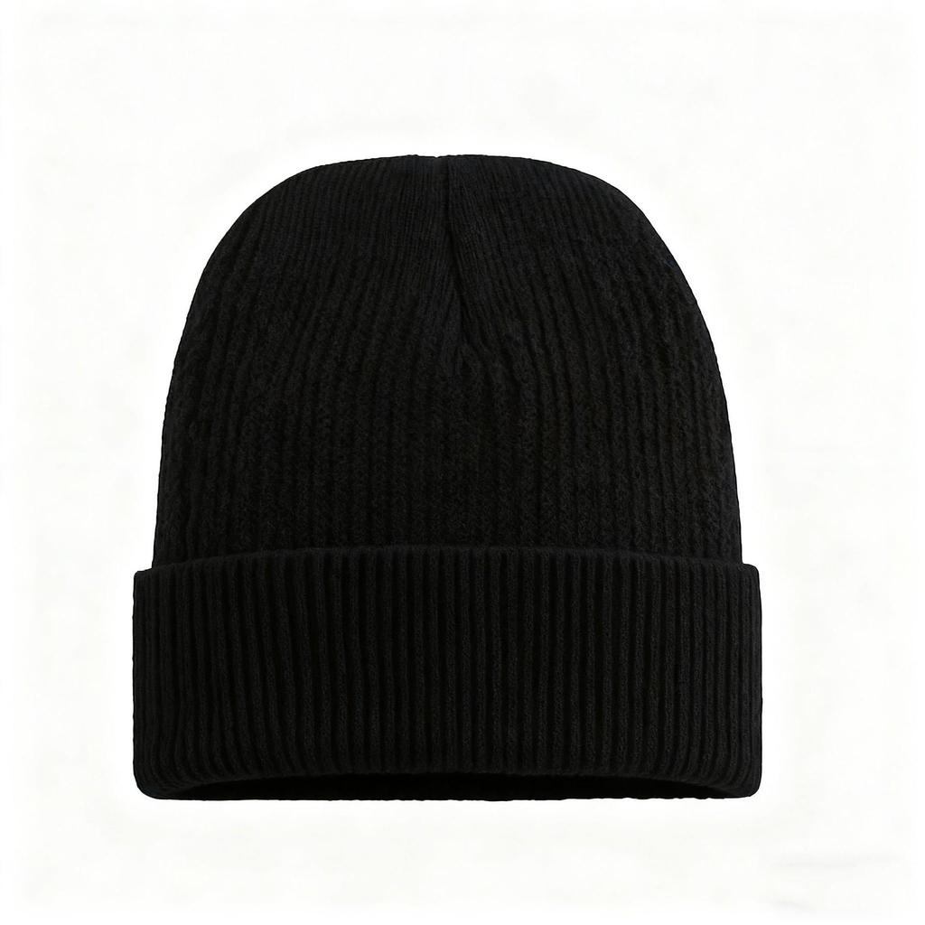 Všestranná trendy akrylová pletená čepice - Unisex podzim/zima Hip Hop styl pro ochranu před chladem.