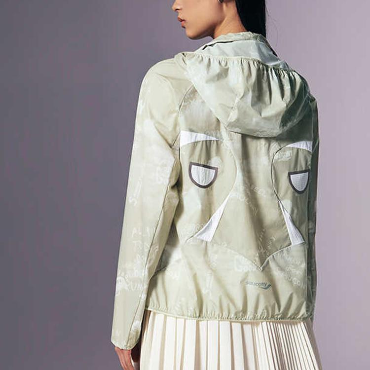 Saucony Nathan Bell Series Running Training Hooded Fashion Soft Versatile Long Sleeve Jacket Unisex Jacket Light-Tea-Green SA1259SC41C-PR251