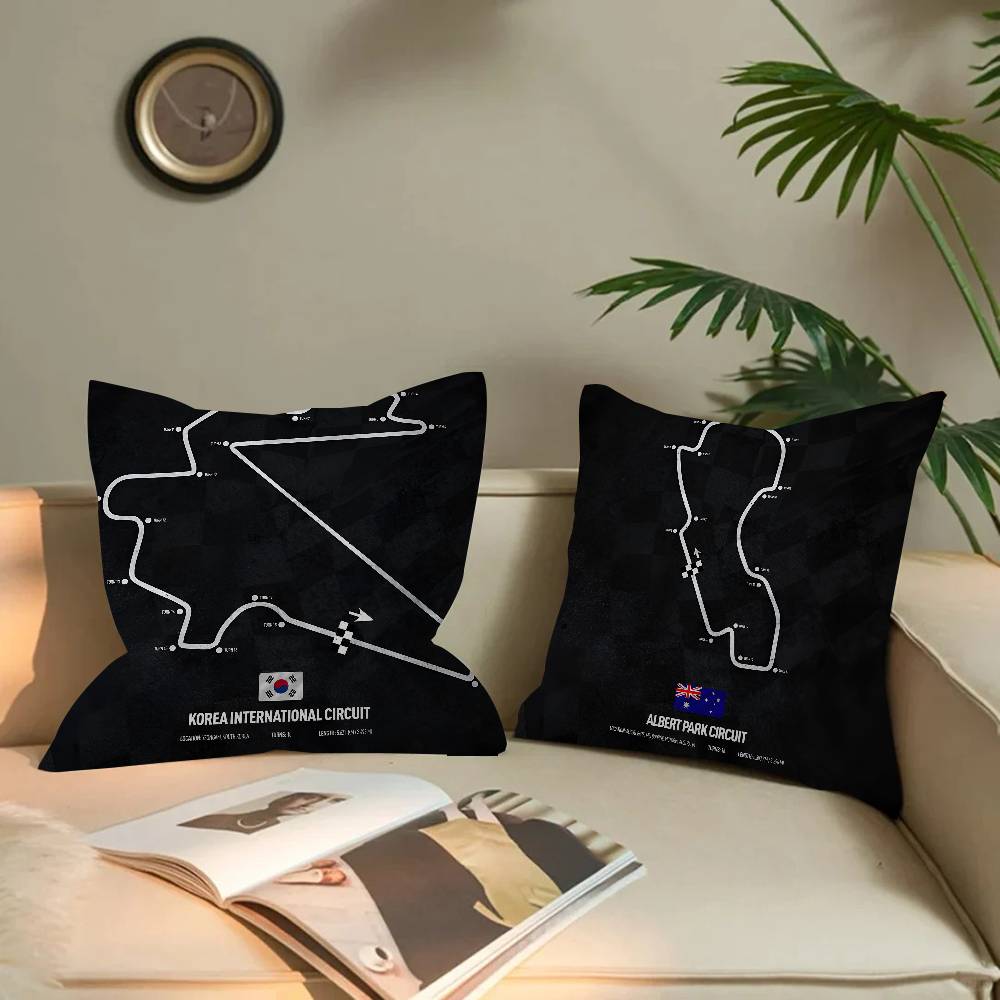 F1 Track Personalized Pillow Cover Kids Bedroom Wild Party Decor Pillowcase Kid Birthday Shower Gift