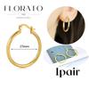 Perforation 925 Silver Ear Needle Minimalist Hoop Earrings Metallic Gold Earrings For Women CZ Fashion Jewelry