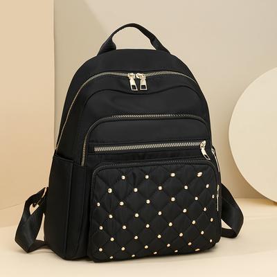 Dámské batohy Jednobarevné Zip s nýty Designové Ležérní Vysoká kvalita Všestranné Nový styl Móda