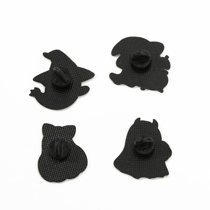 Festive White Specters And Pumpkin Design Alloy Pin Halloween Party Decoration Costume Jewelry