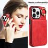 Applicable To iPhone15PRO Lychee Pattern Ring Buckle Up and Down Samsung S23U Card Bag Card Holder Mobile Phone Case