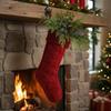 Yarn Knitted Christmas Socking Solid Color Christmas Gift Bag Xmas Tree Hanging Ornaments  Holiday