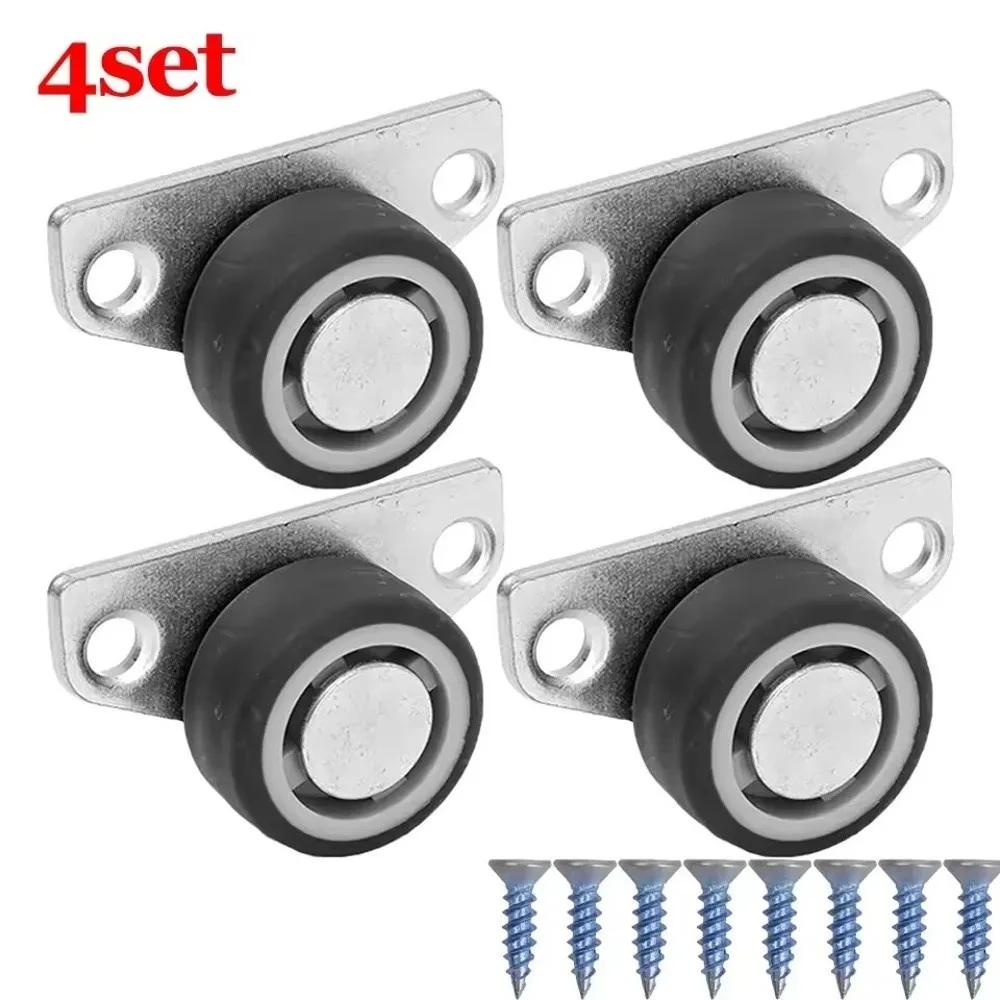 Mini Side Mount Caster Wheels Universal Furniture Caster Wheel Silent Rubber Furniture Casters Silent Table Cabinet