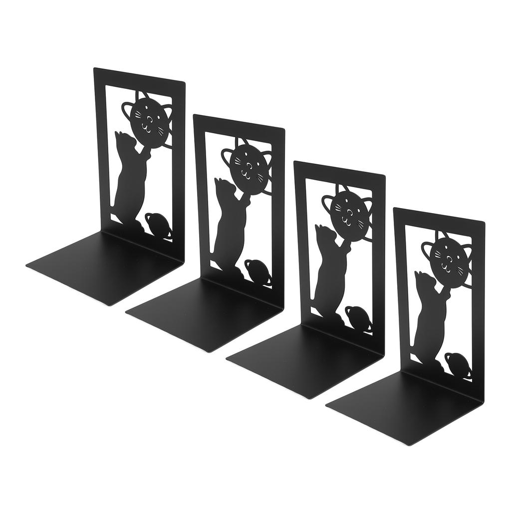 4 Stück Metall Buchstützen Ordentliche Aufbewahrung Beliebige Anpassung Glattere Kanten Antistatische Buchstützen Dekorativ für Zuhause