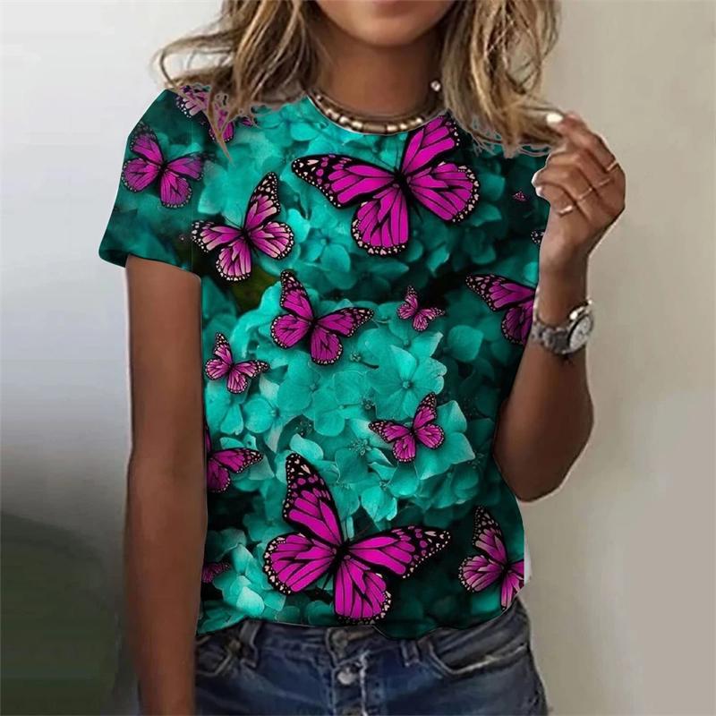 Women's T-shirt Summer Fashion Short-Sleeved Male Tops 3D Print Crew Neck Casual T Shirts Casual Leopard Graphic Unisex Clothing