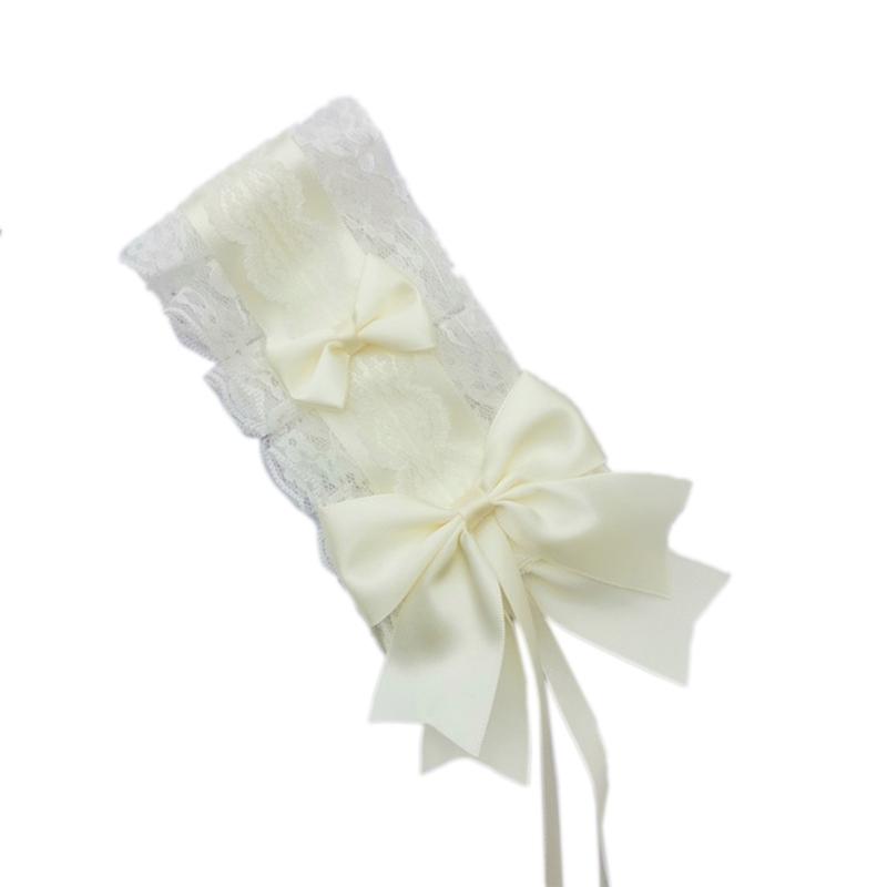 NEW Lolita Ruffled Headband Sweet Star Embroidery Lace Ribbon Bow Hairband with Hairpins Anime Maid Cosplay Headdress
