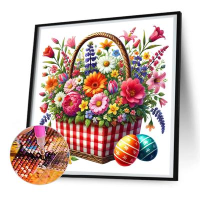 5D DIY Full Round Drill Diamond Painting Easter Flower Kit Home Decor 30x30cm