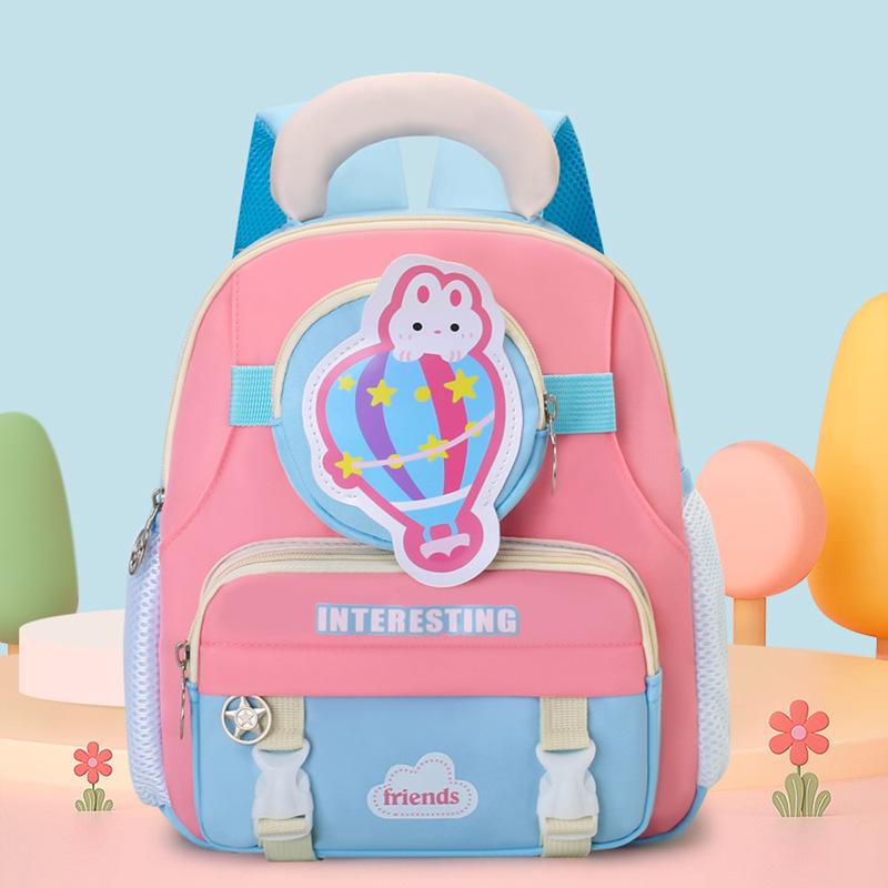 Children s school bag trend nylon waterproof splash cartoon car kindergarten backpack spine protection baby backpack cross-border светло-синий