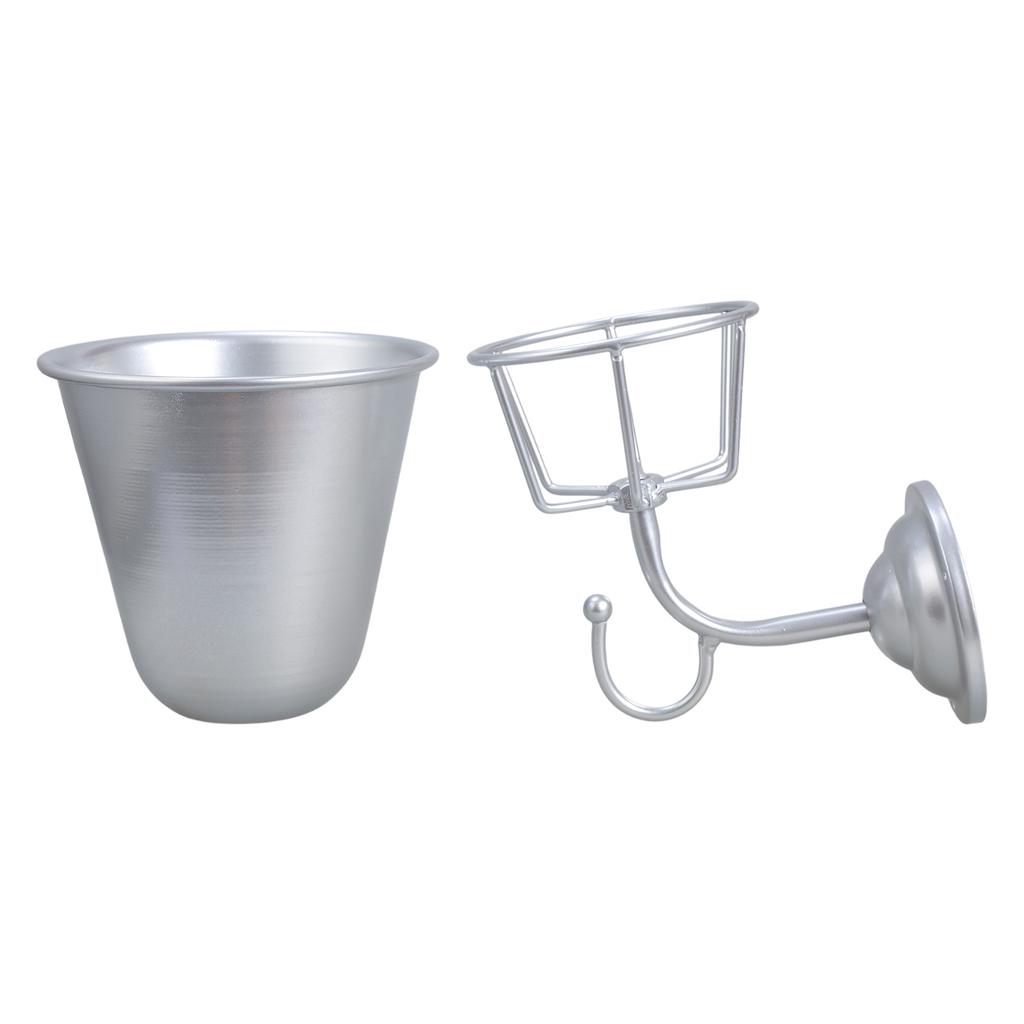 Elegant Wall Mounted Metal Container Vase Wall Vessel for Flowers Arrangements and Artistics Home Decors Organizers