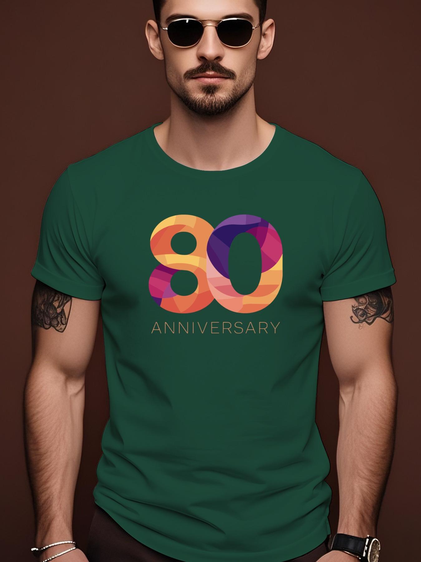 80 Pattern Summer Casual Crew Neck Short Sleeve Tshirt XXXXL