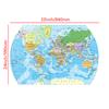 Spanish World Map Poster Large Wall Art Decorative Educational Map for School Home Office Study
