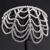 Lightweight Prom Event Headband Pearls Mesh Hair Accessory Fashionable Hair Decors For Parties And Ceremonies