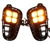 LED DRL Daytime Running Light Front Fog Lamps w/ Turn Signal For Kia Rio 2018-20