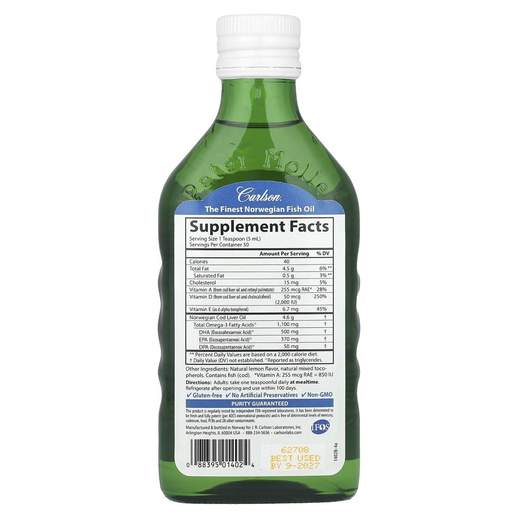 Norwegian Wild, Super D Omega-3®, Natural Lemon Flavor, 250 Ml (8.4 Fl Oz)