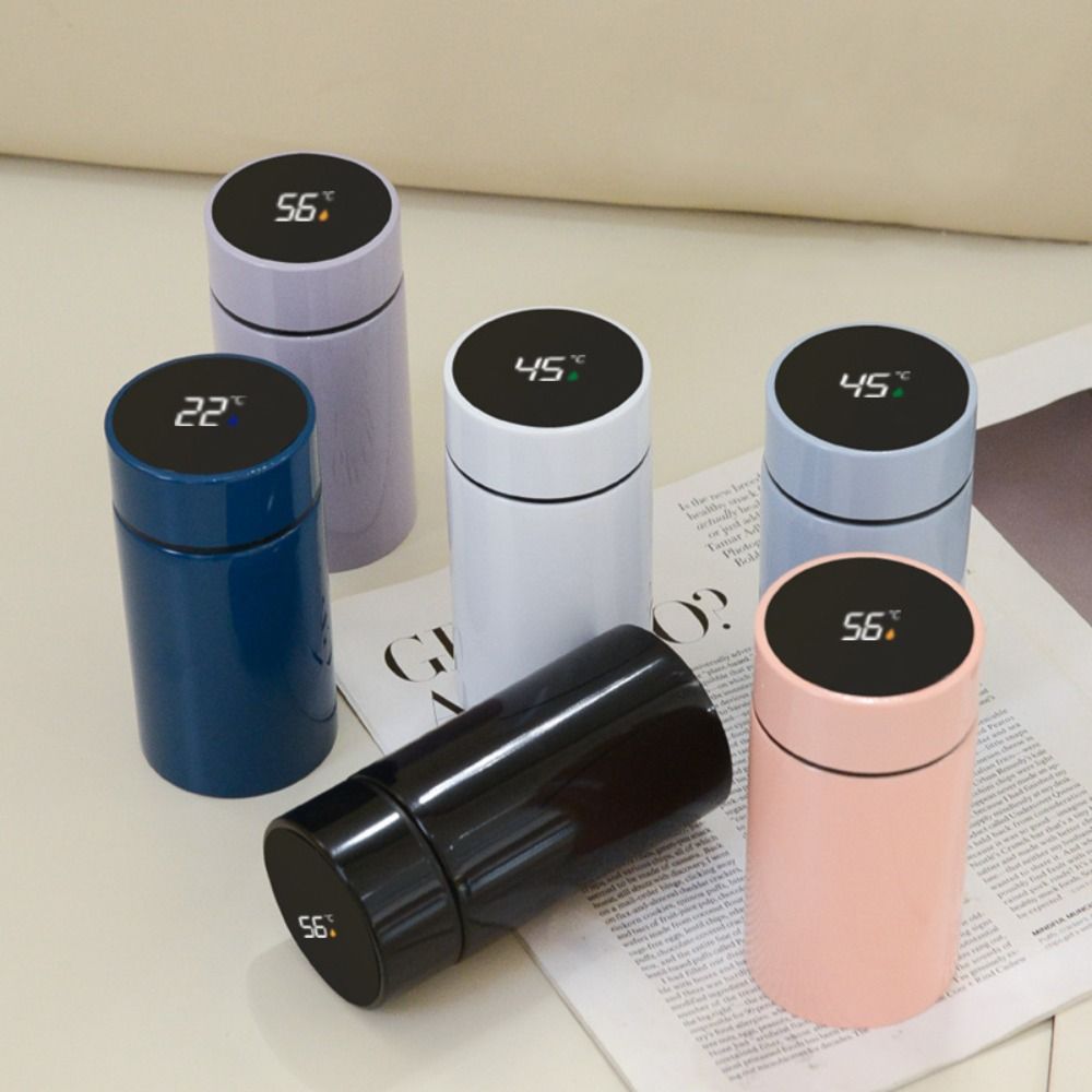 

Leak-proof Smart Thermal Cup 200ML Insulated Water Bottle Fashion Pocket Flask чорний