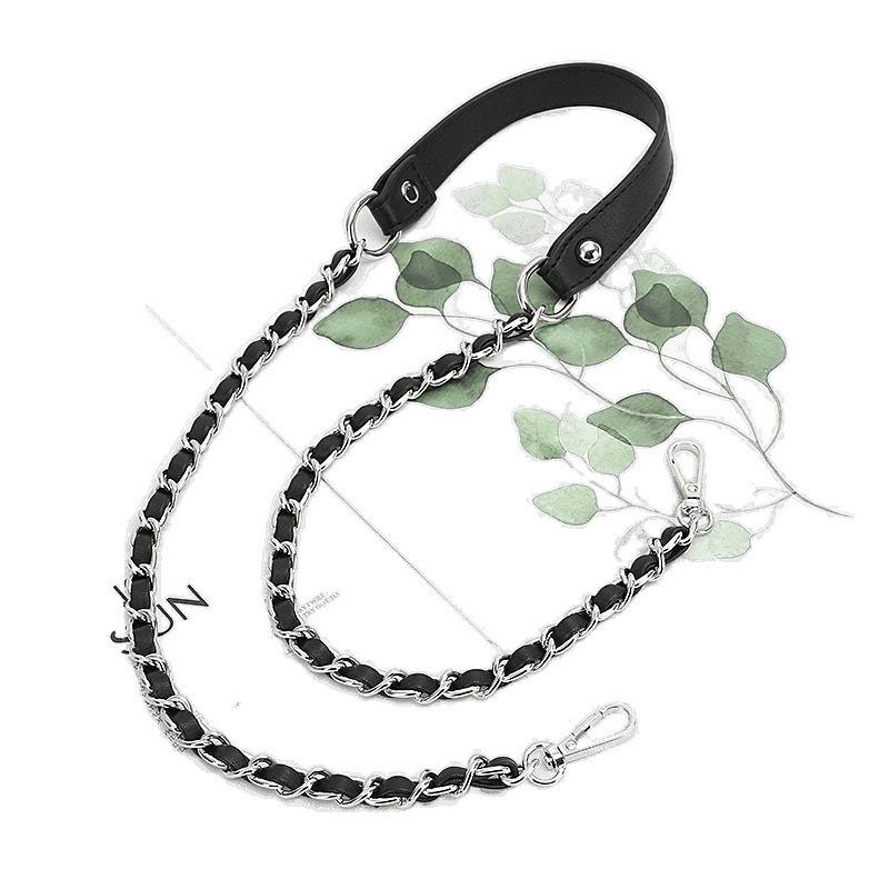 Women's Leather Crossbody Bag Strap - Versatile, Durable Metal Chain, Fade-Resistant, Sold Separately.