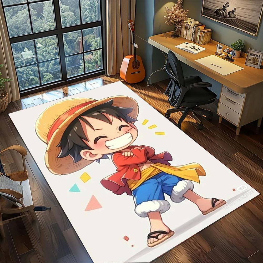 Luffy Floor Mat Large Coverage Home, Non Slip Washable Area Carpet Rug Bedroom Gamer Room.-TING