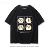 Chiikawa Cute Four-cell Pattern T-shirt Summer High Quality 100% Cotton T-shirt Casual Comfortable Loose Men's T-shirt