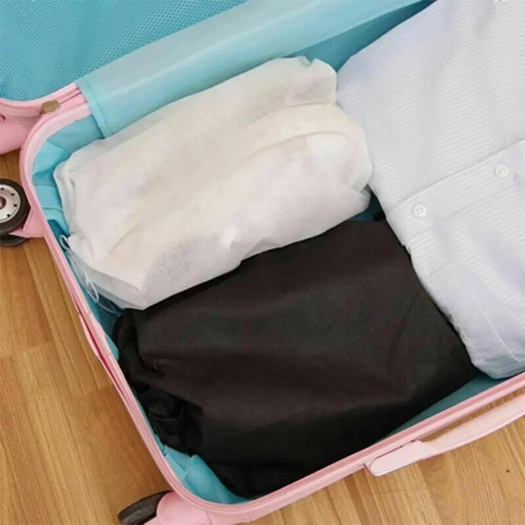 20Pcs/Set Protable Shoe Dust Covers Non-Woven Dustproof Drawstring Clear Storage Bag Travel Pouch Shoe Bags Drying Shoes Protect