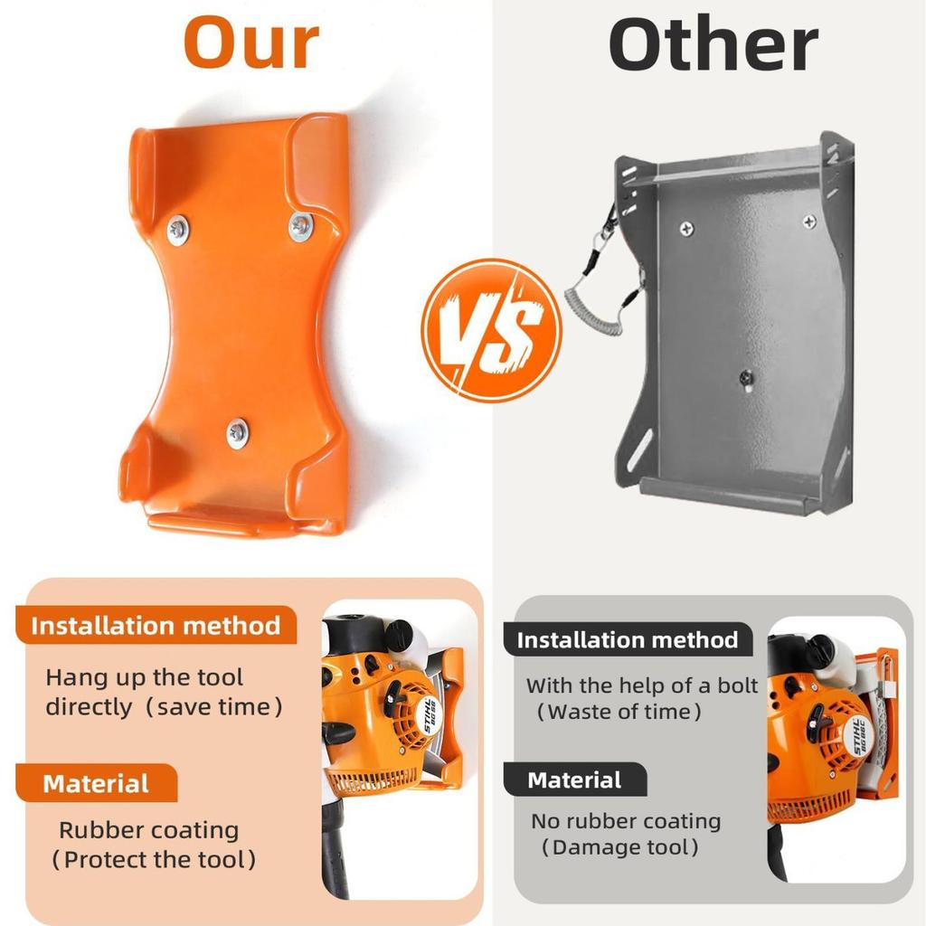 Handheld Leaf Blower Hanger, 1Pack Blower Rack For Garage Wall, Leaf Blower Holder For BG-50, BG-56, BG-66, SH-56